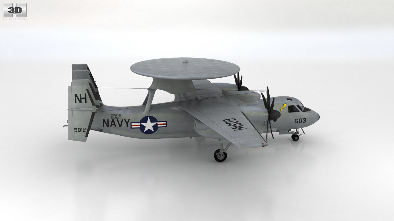 360 View Of Northrop Grumman E 2 Hawkeye 3D Model Hum3D Store