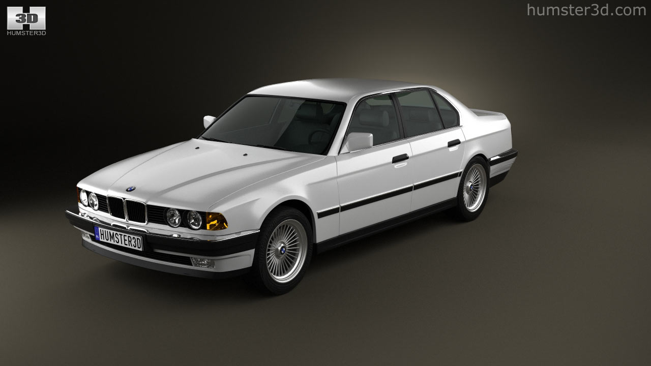 BMW 7 Series E32 1994 360도 3D 모델 Hum3D