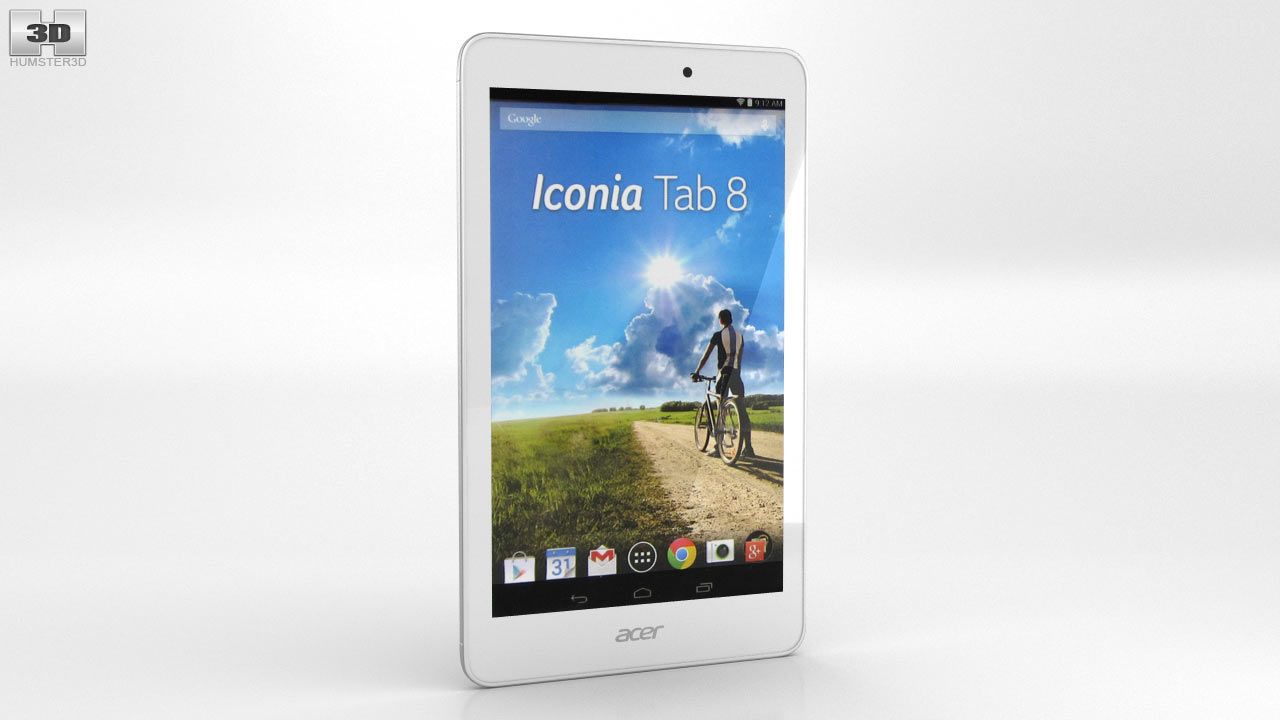 360 View Of Acer Iconia Tab 8 3d Model Hum3d Store