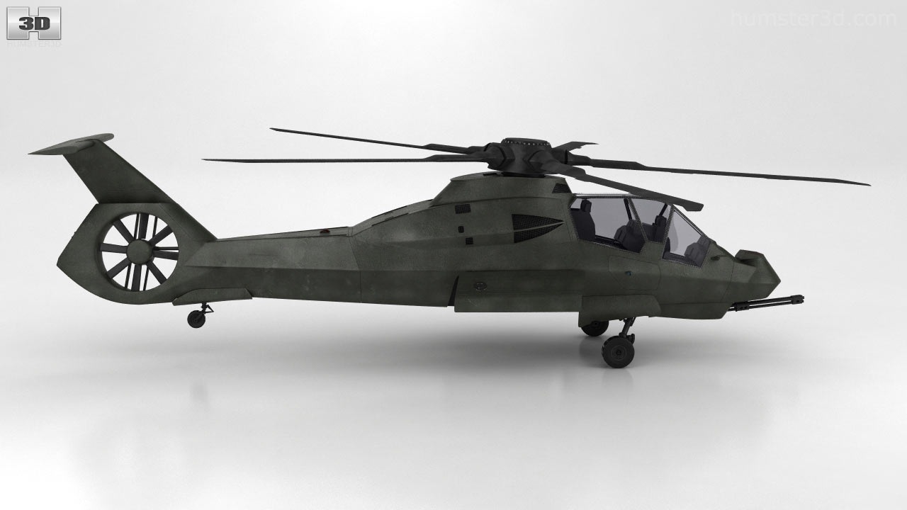 360 view of Boeing Sikorsky RAH-66 Comanche 3D model - Hum3D store