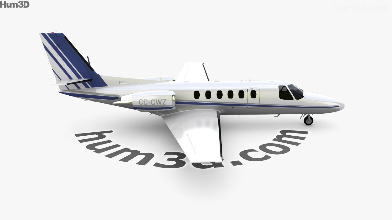 360 View Of Cessna Citation Ii 3d Model Hum3d Store
