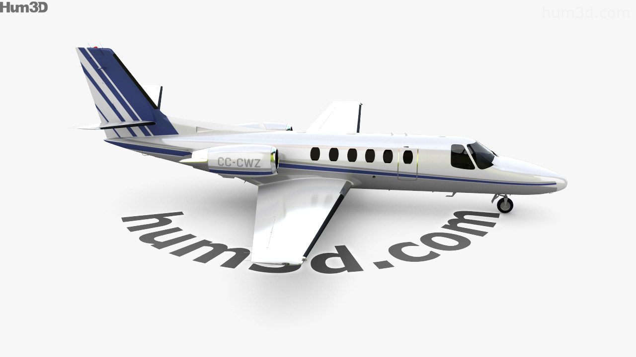 360 View Of Cessna Citation Ii 3d Model Hum3d Store