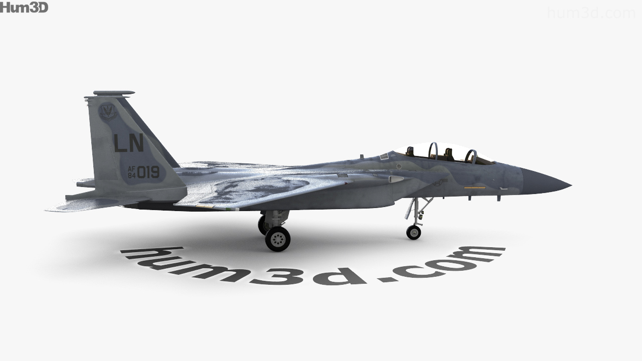 360 View Of Mcdonnell Douglas F 15 Eagle 3d Model Hum3d Store