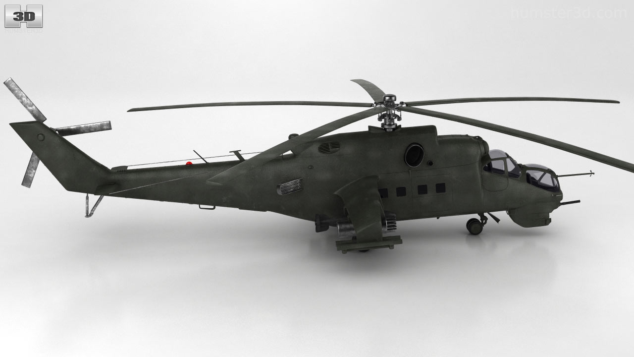 360 view of Mil Mi-24 3D model - Hum3D store