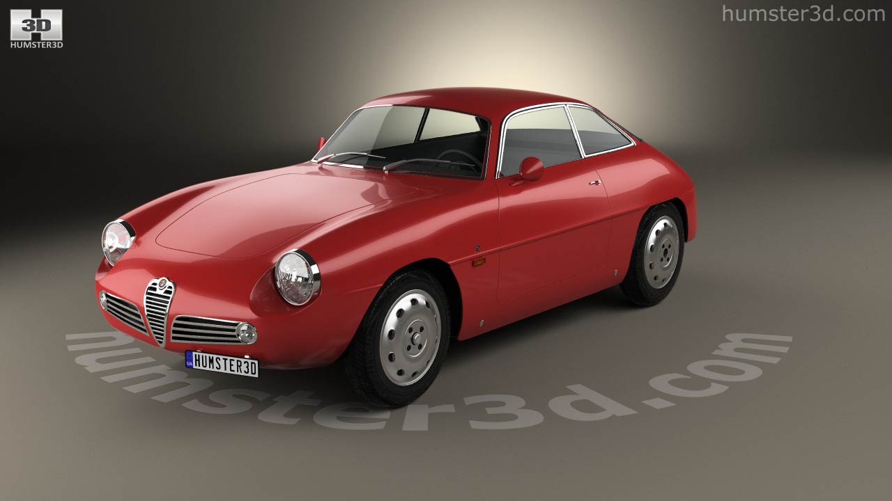 360 view of Alfa Romeo Giulietta 1960 3D model - Hum3D store