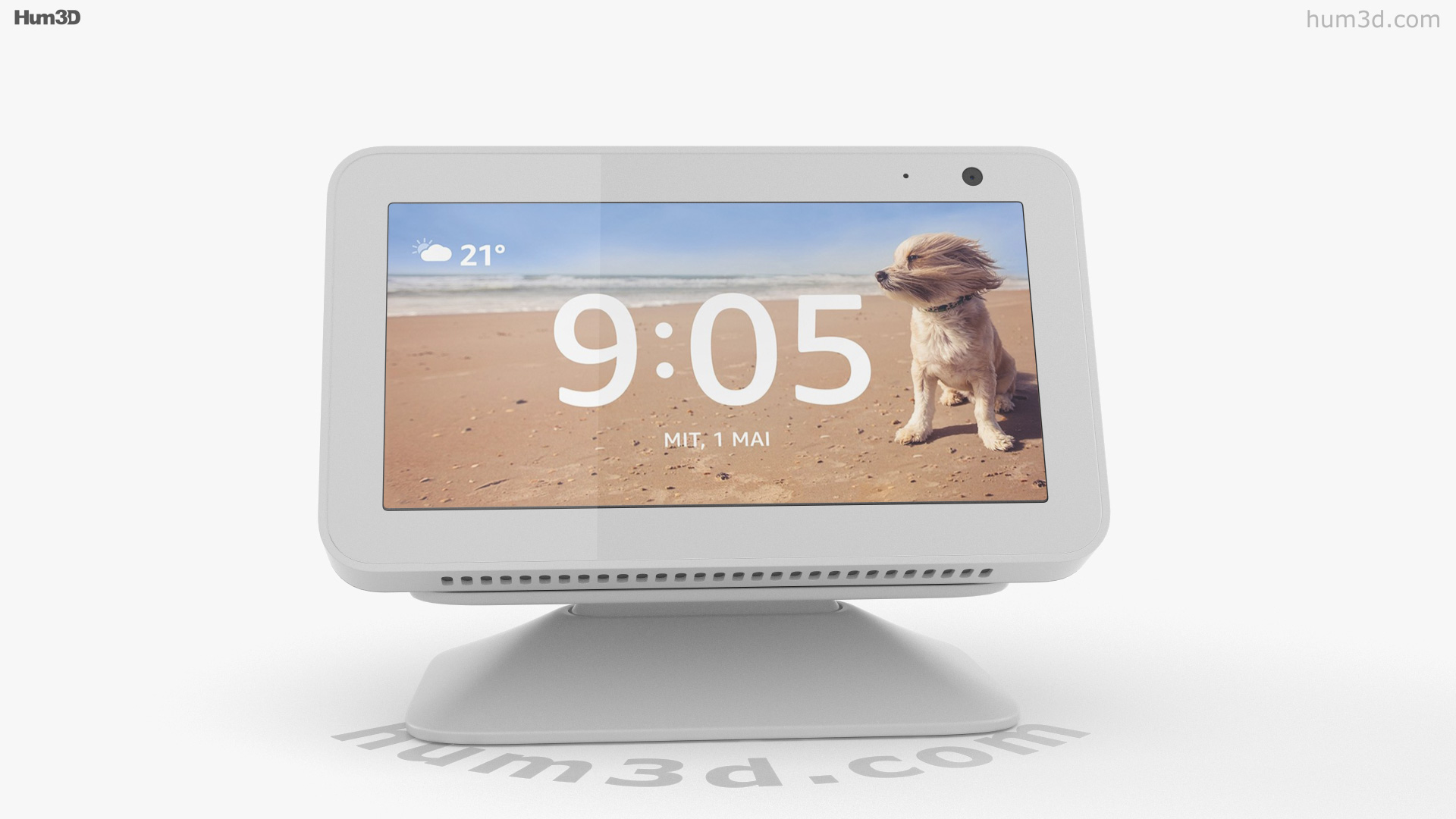 360 View Of Amazon Echo Show 5 Sandstone 3d Model Hum3d Store