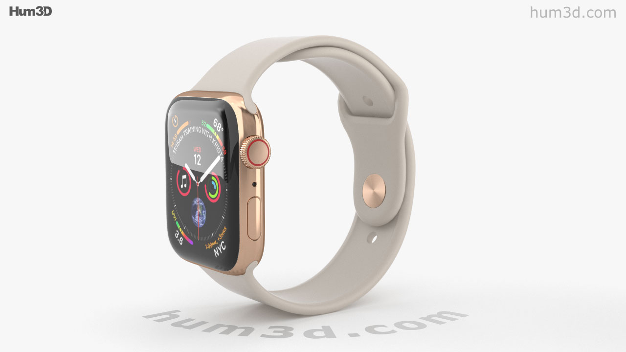 apple watch series 4 gold stainless steel with stone sport band