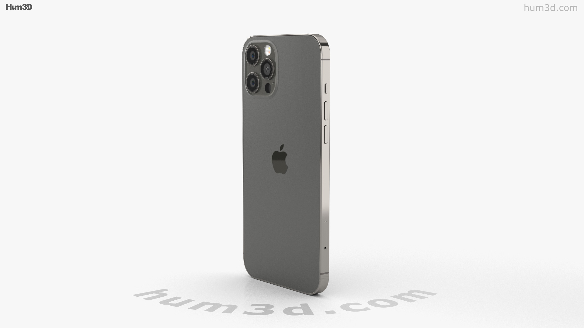 360 View Of Apple Iphone 12 Pro Max Graphite 3d Model Hum3d Store