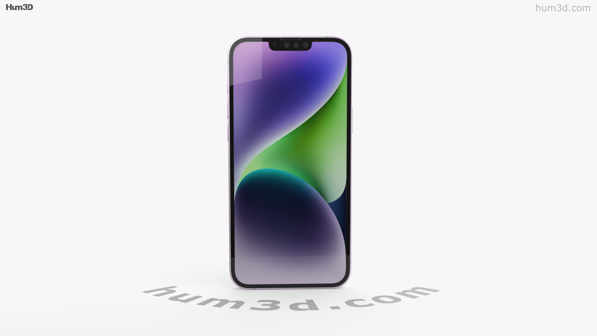 360 vista de apple iphone 14 plus purple modelo 3d loja hum3d