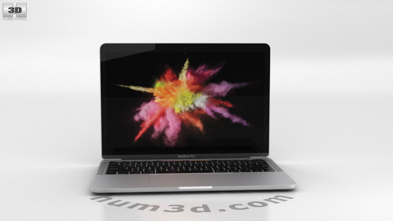 360 View Of Apple Macbook Pro 13 Inch 16 With Touch Bar Silver 3d Model Hum3d Store