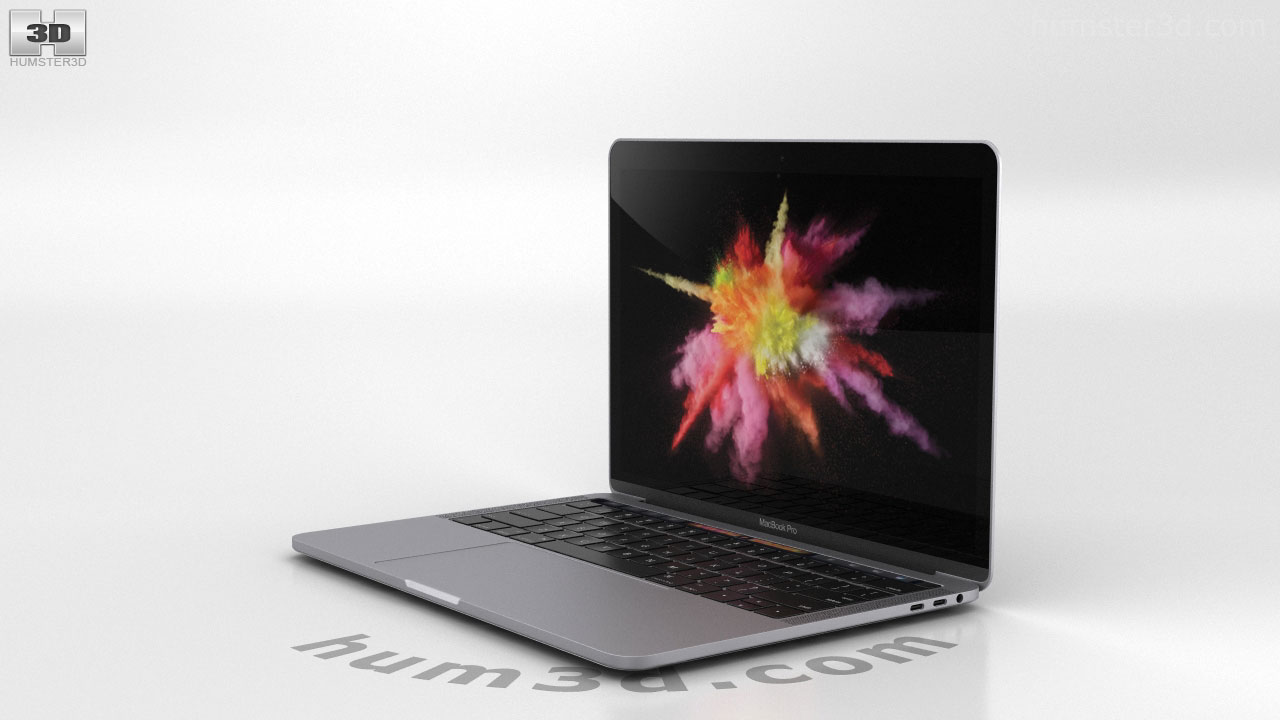 360 View Of Apple Macbook Pro 13 Inch 16 With Touch Bar Space Gray 3d Model Hum3d Store