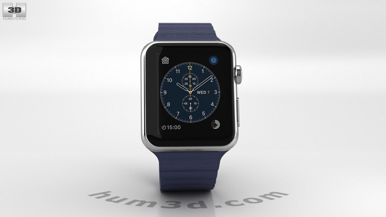 apple watch blue leather loop