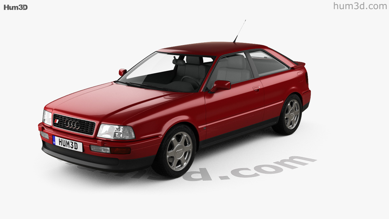 360 view of Audi S2 coupe 1990 3D model - Hum3D store