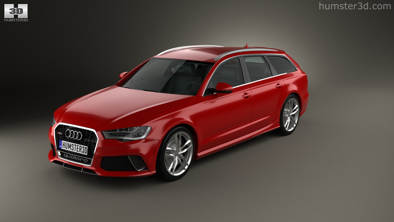 360 view of Audi RS6 (C7) avant 2016 3D model - Hum3D store