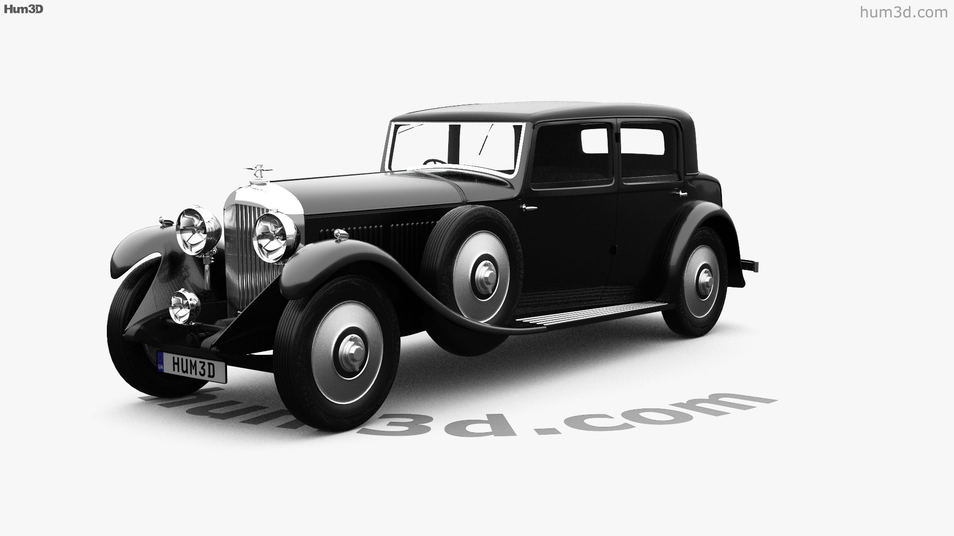 Vue 360 degr s de bentley 8 litre mulliner sedan 1931 mod le 3d