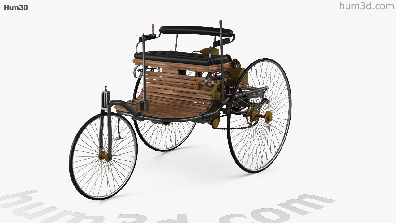 360 View Of Benz Patent Motorwagen 1885 3d Model Hum3d Store In 1885 benz was credited with the first modern automobile. 360 view of benz patent motorwagen 1885 3d model