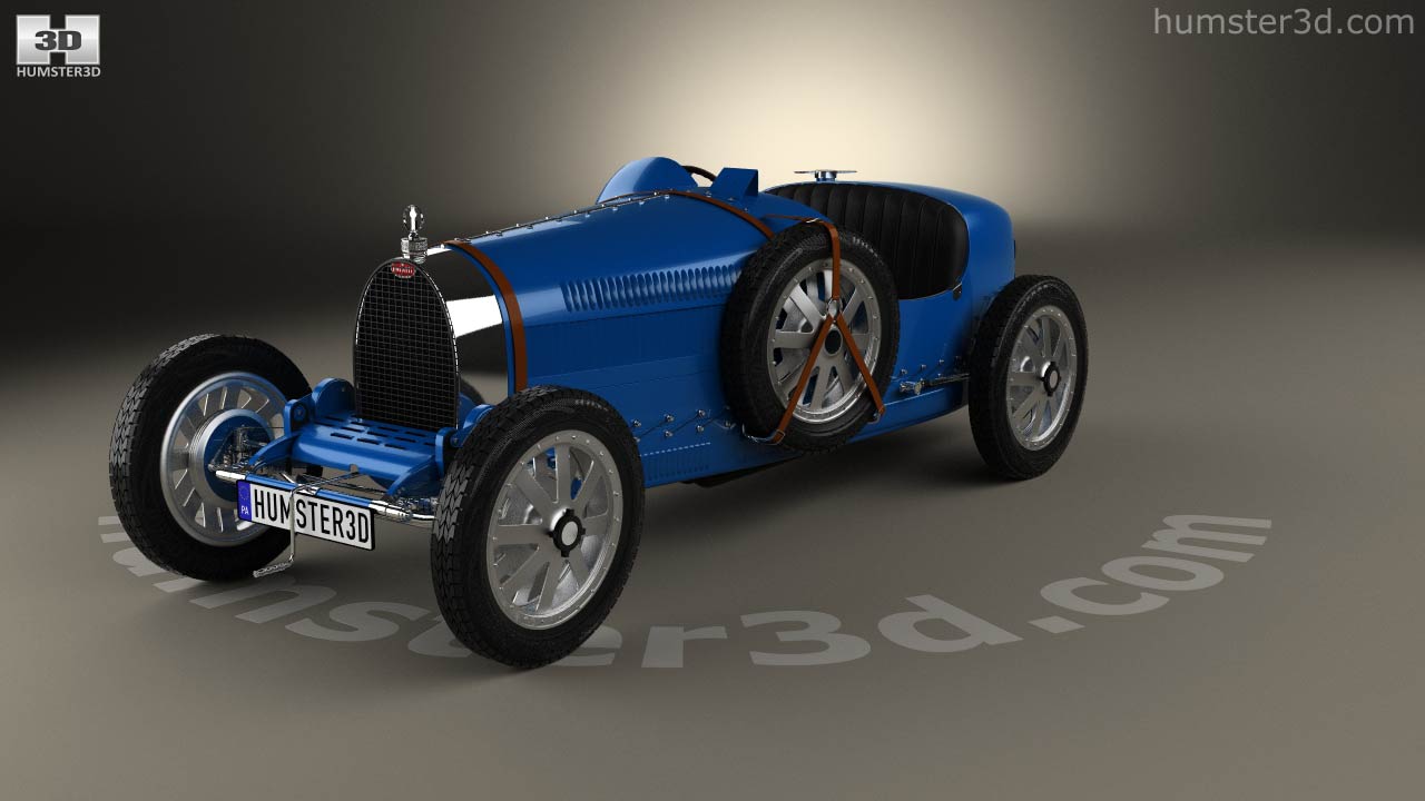 360 view of Bugatti Type 35 with HQ interior 1924 3D model - Hum3D store