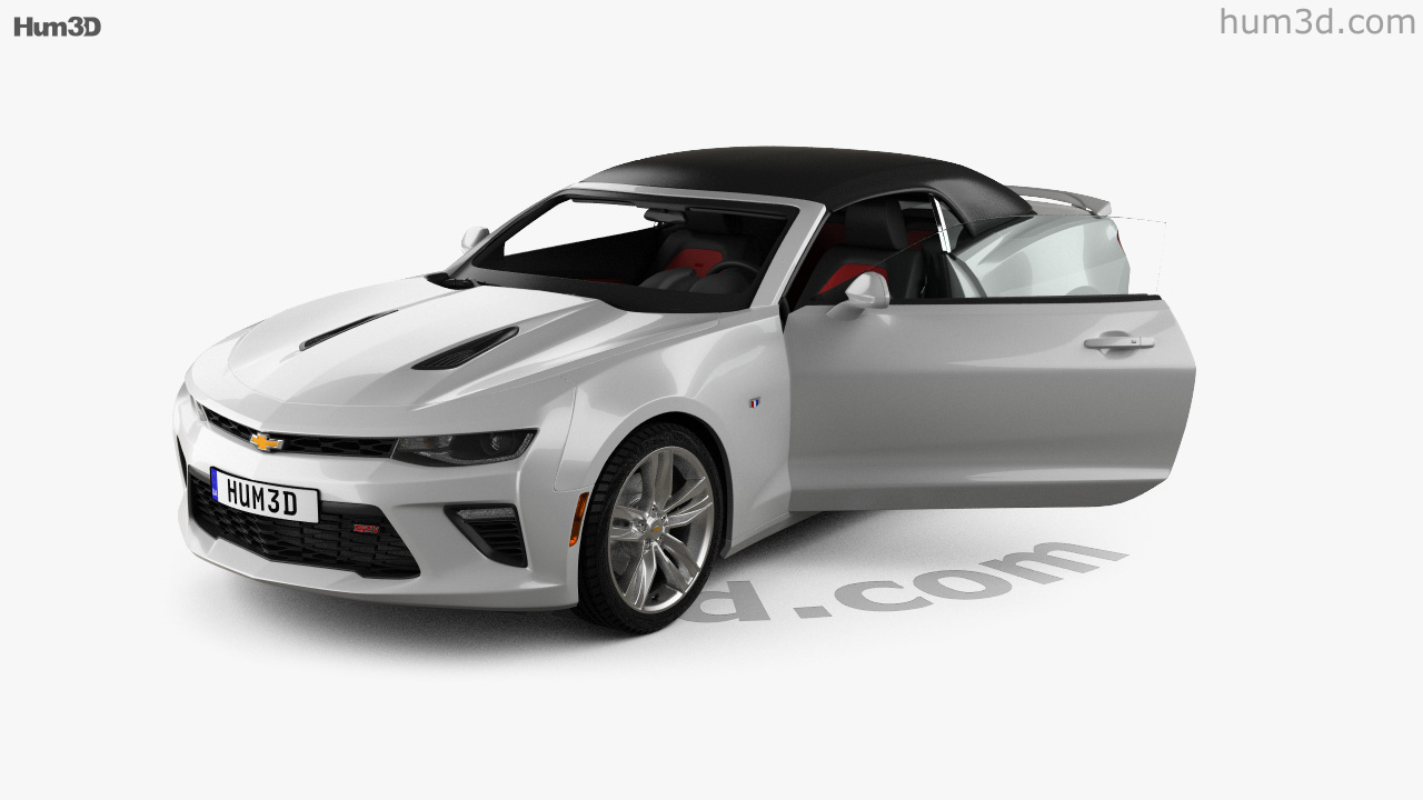 360 view of Chevrolet Camaro SS convertible with HQ interior 2019 3D model  - Hum3D store
