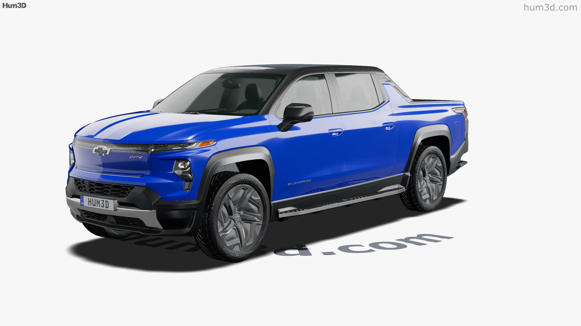 Chevrolet Silverado EV Crew Cab RST 2024 360도 3D 모델 Hum3D