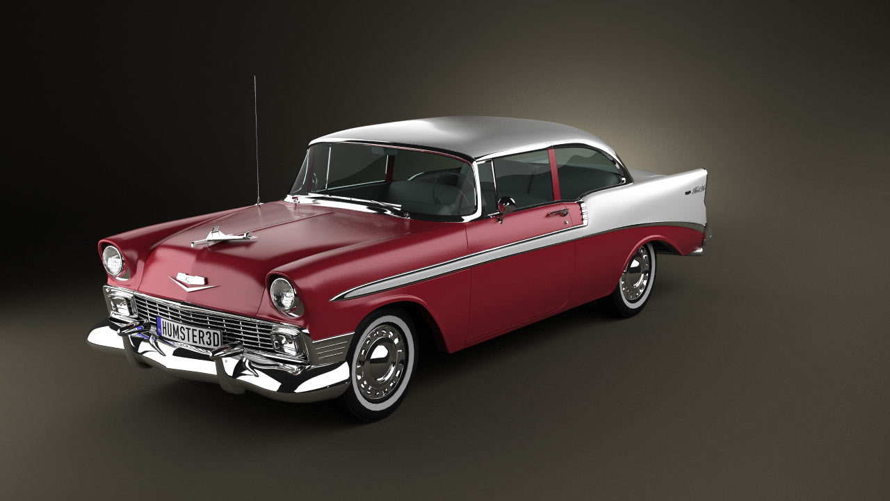 360 View Of Chevrolet Bel Air Hardtop 1956 3d Model - Hum3d Store