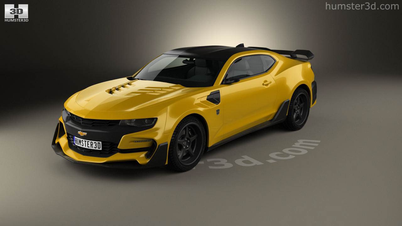 360 view of Chevrolet Camaro Bumblebee 2018 3D model - Hum3D store