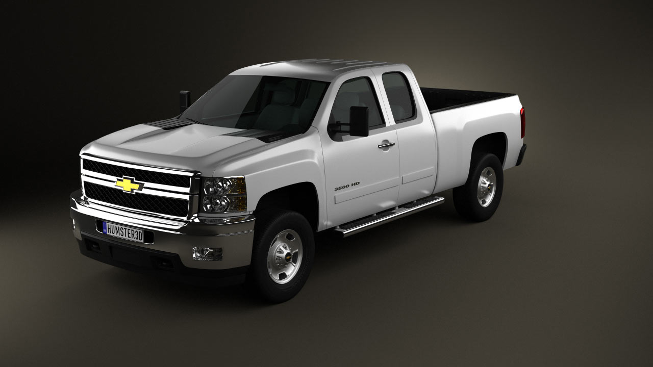 Chevrolet Silverado HD Extended Cab Standard bed 도 D 모델 Hum D