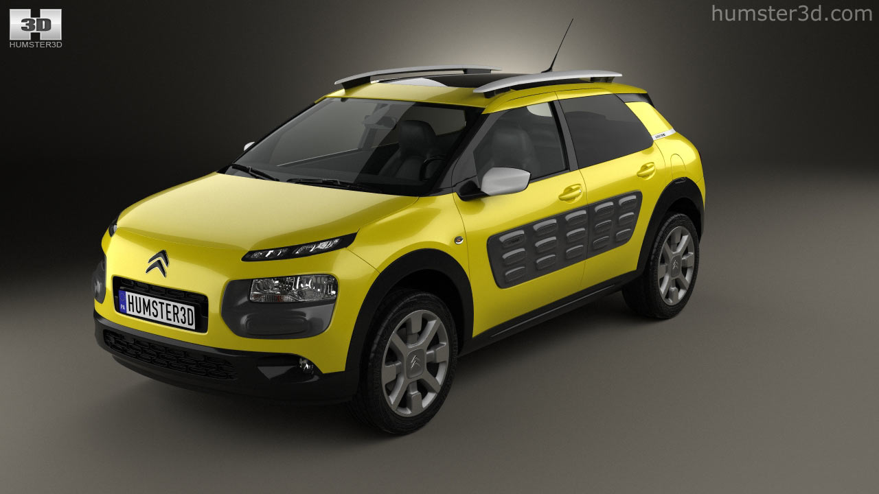 360 view of Citroen C4 Cactus 2015 3D model Hum3D store