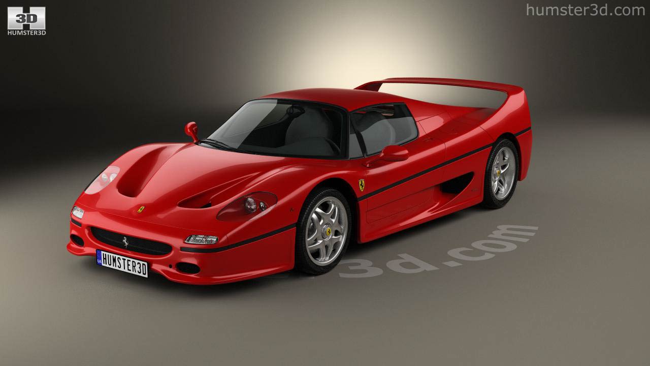 360 view of Ferrari F50 1995 3D model - Hum3D store