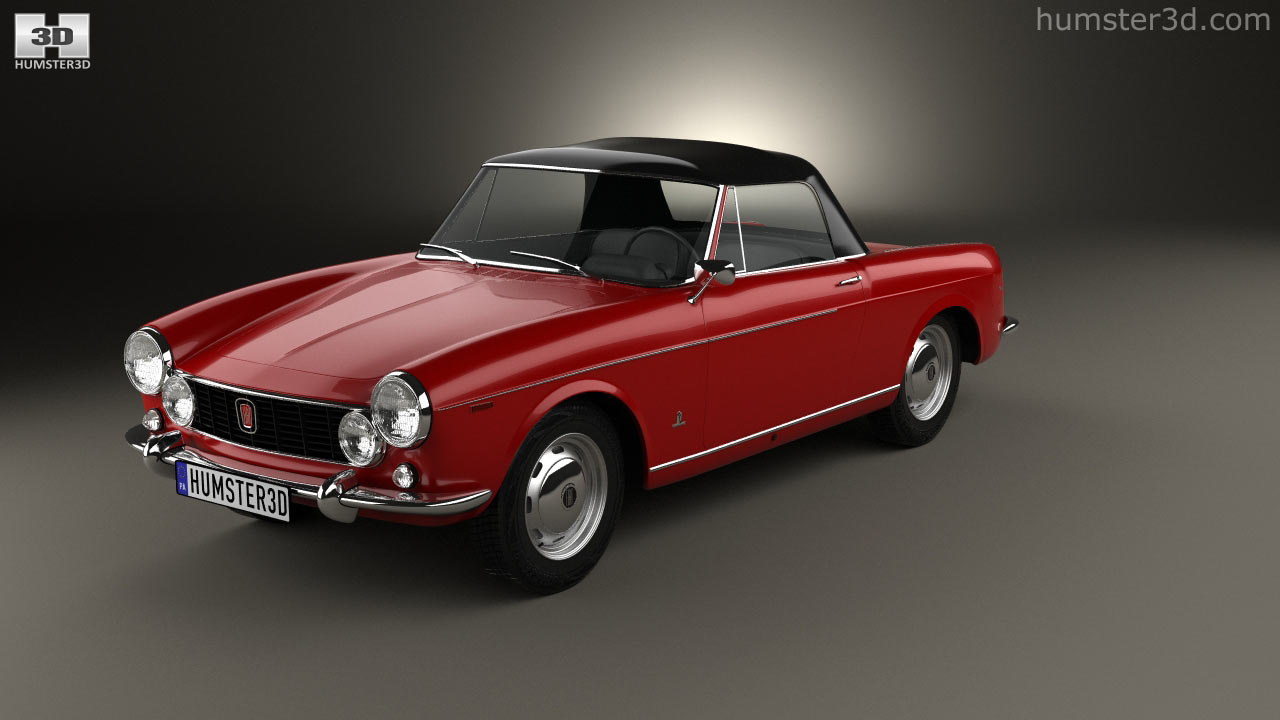 360 view of Fiat 1600 S cabriolet 1963 3D model - Hum3D store