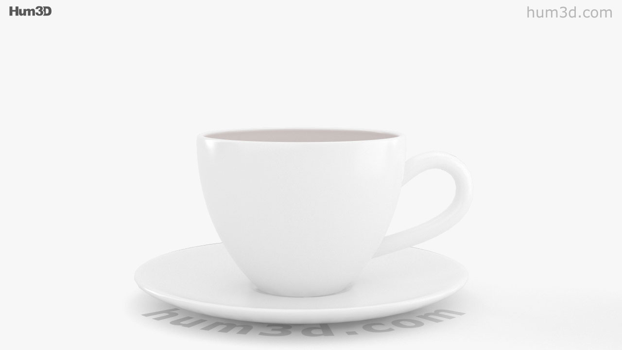 360 view of Tea Cup 3D model Hum3D store