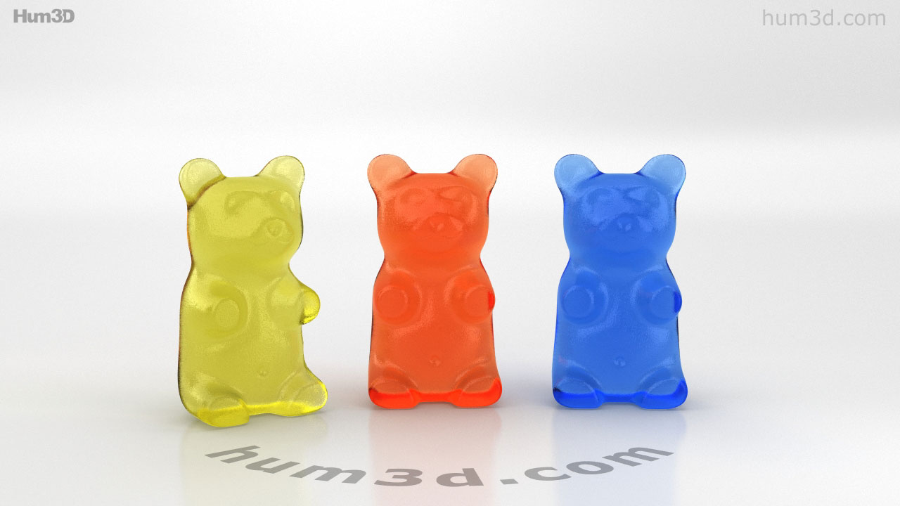 360 view of Gummy Bear 3D model Hum3D store