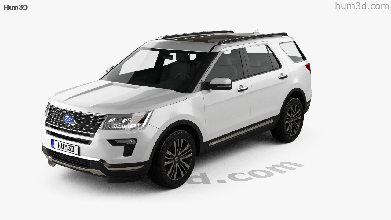 360 view of Ford Explorer (U502) Platinum 2018 3D model - Hum3D store
