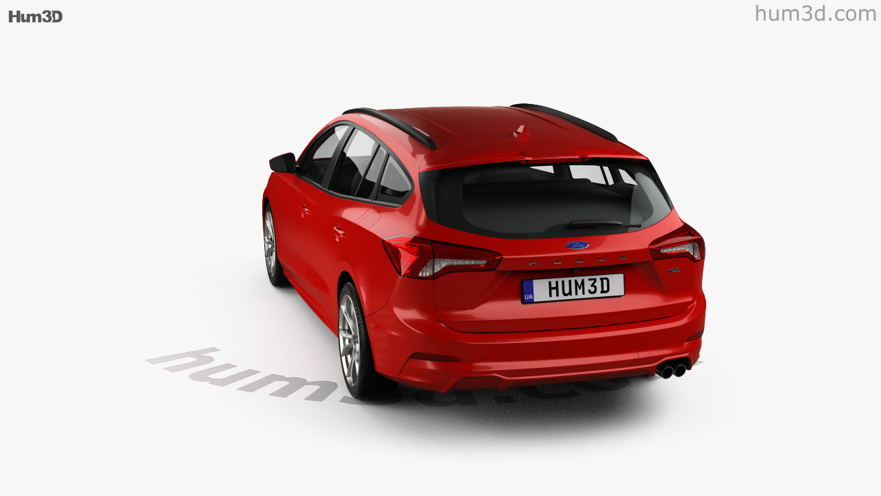 360 View Of Ford Focus St Line Turnier 18 3d Model Hum3d Store