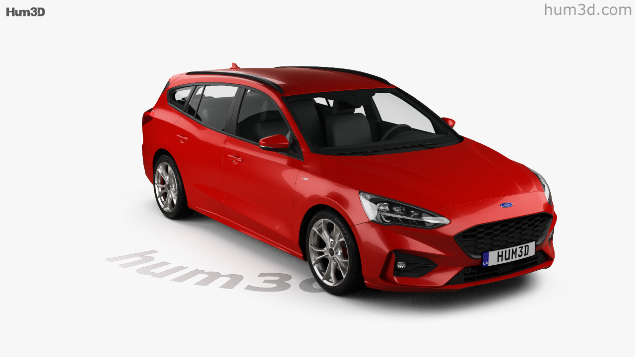 360 View Of Ford Focus St Line Turnier 18 3d Model Hum3d Store