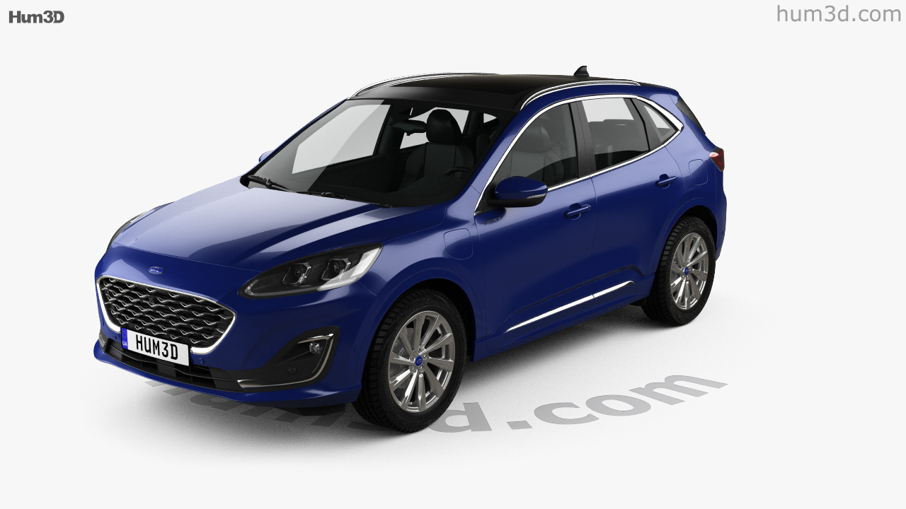 360 View Of Ford Kuga Hybrid Vignale 2022 3d Model Hum3d Store