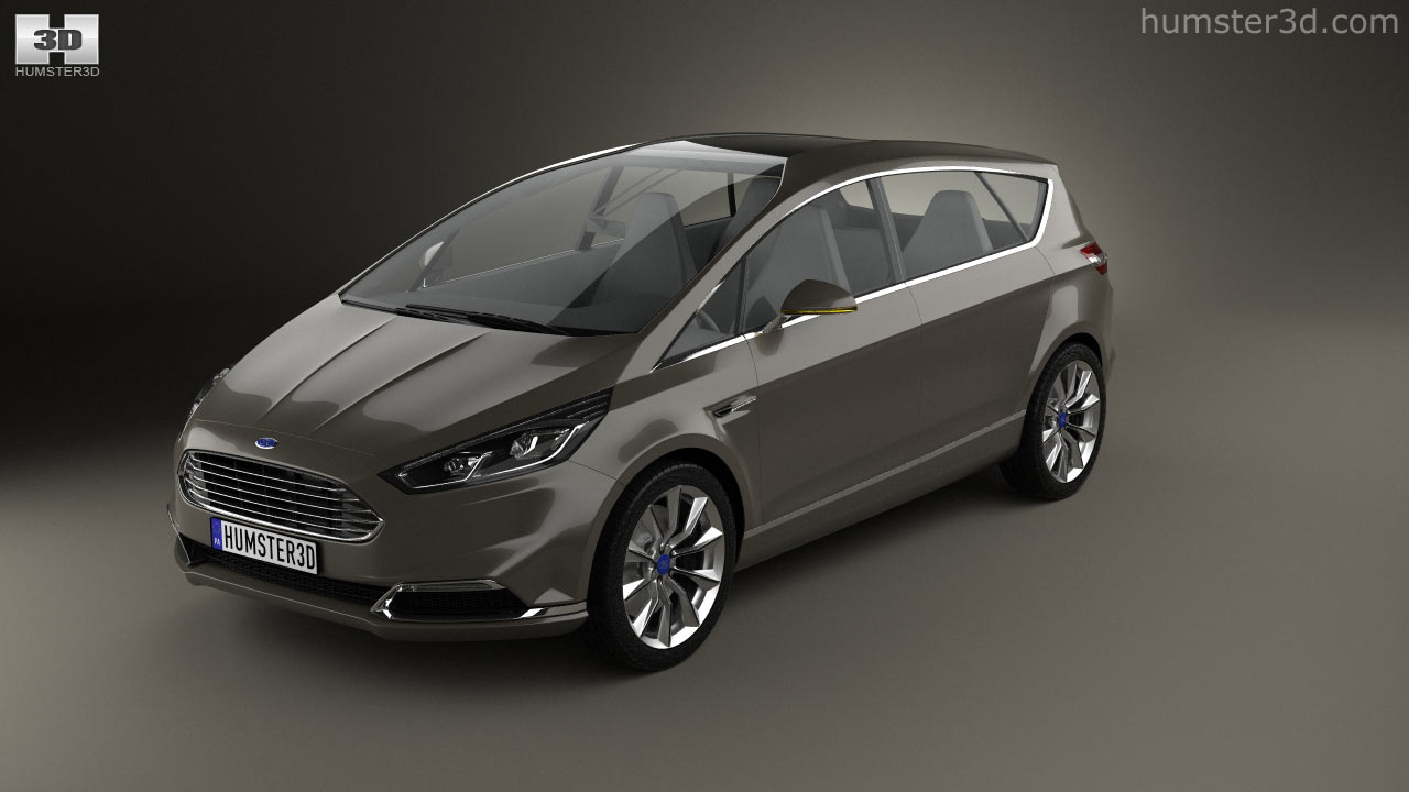 360 view of Ford SMax 2014 3D model Hum3D store