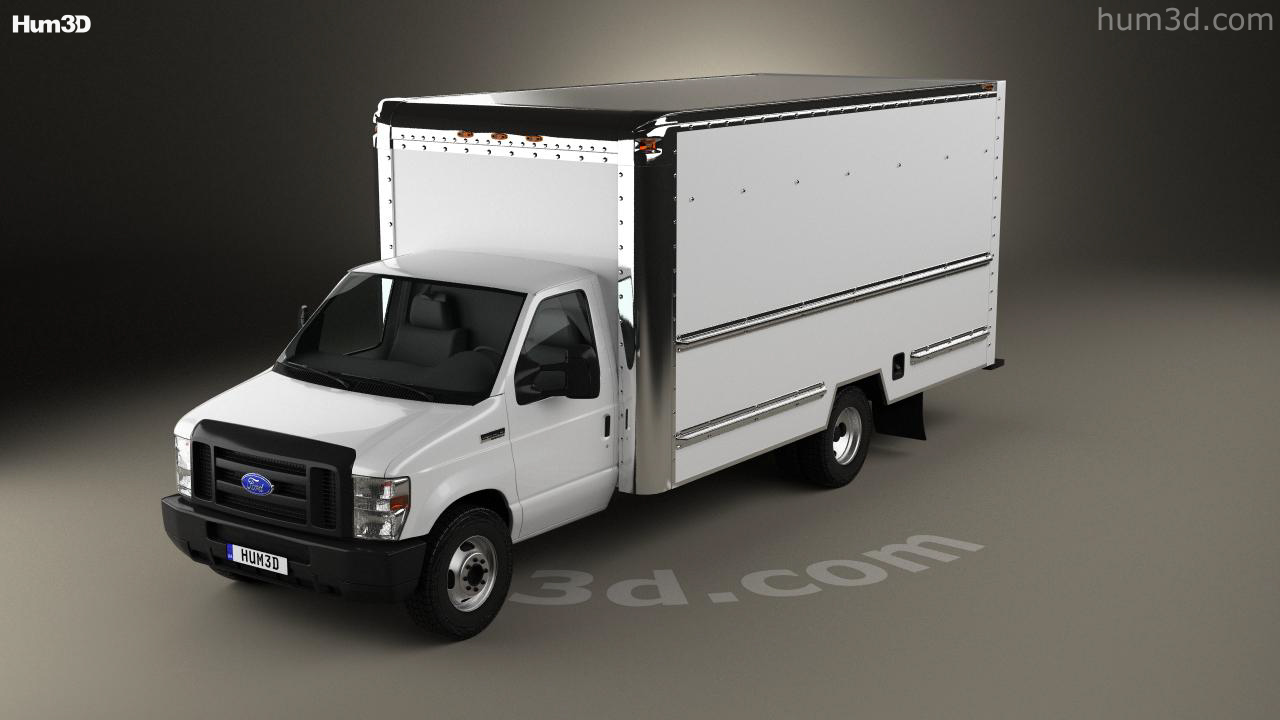 360 View Of Ford E 350 Box Truck 16 3d Model Hum3d Store