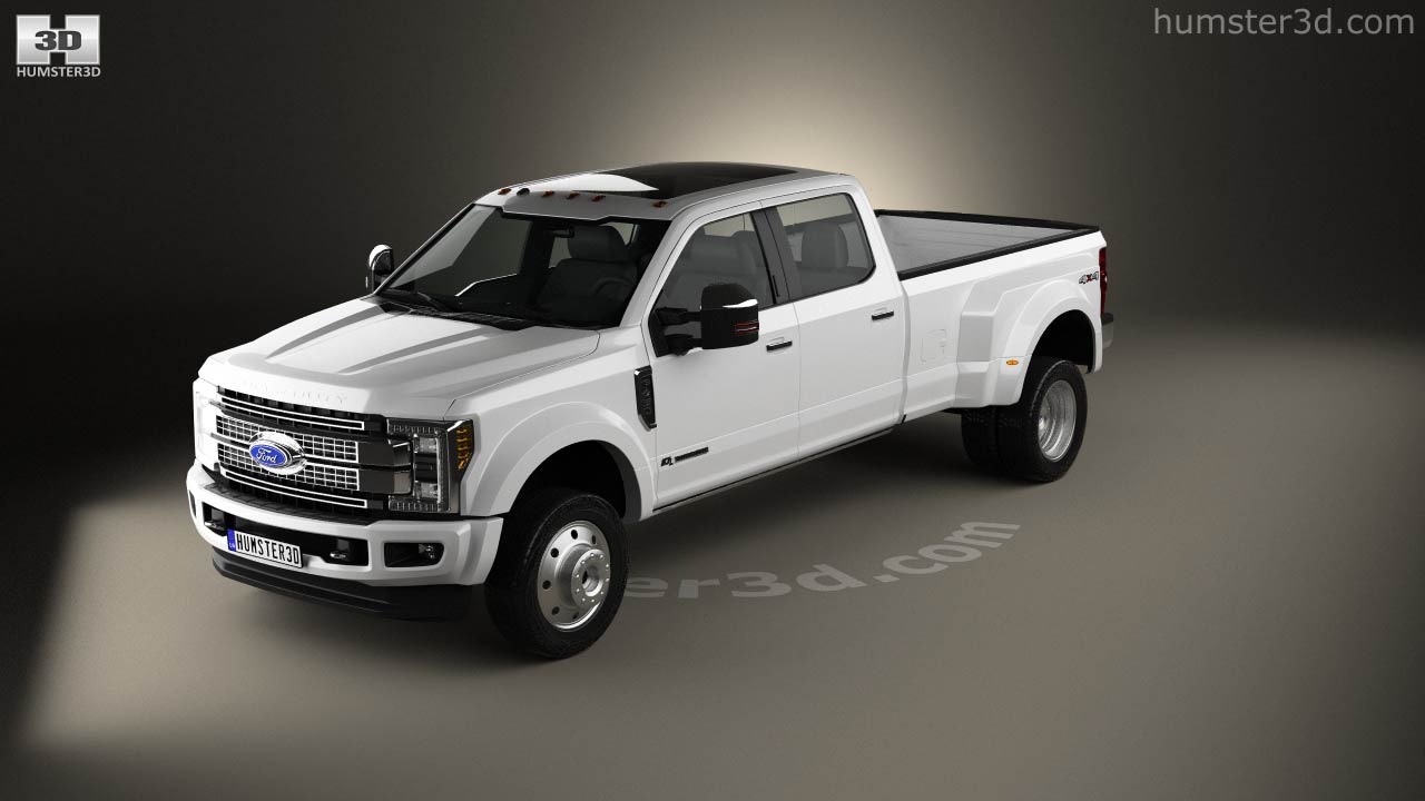 360 view of Ford F450 Super Duty Super Crew Cab Platinum 2018 3D model