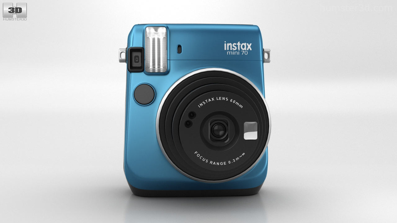 360 view of Fujifilm Instax Mini 70 Blue 3D model Hum3D store