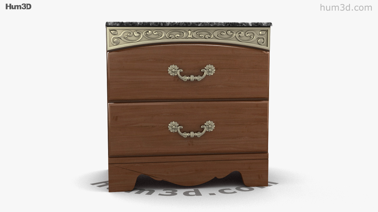 360 view of Ashley Fairbrooks Estate Panel Nightstand 3D ...