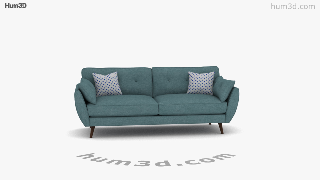 360 view of DFS Zinc Express Sofa 3D model Hum3D store