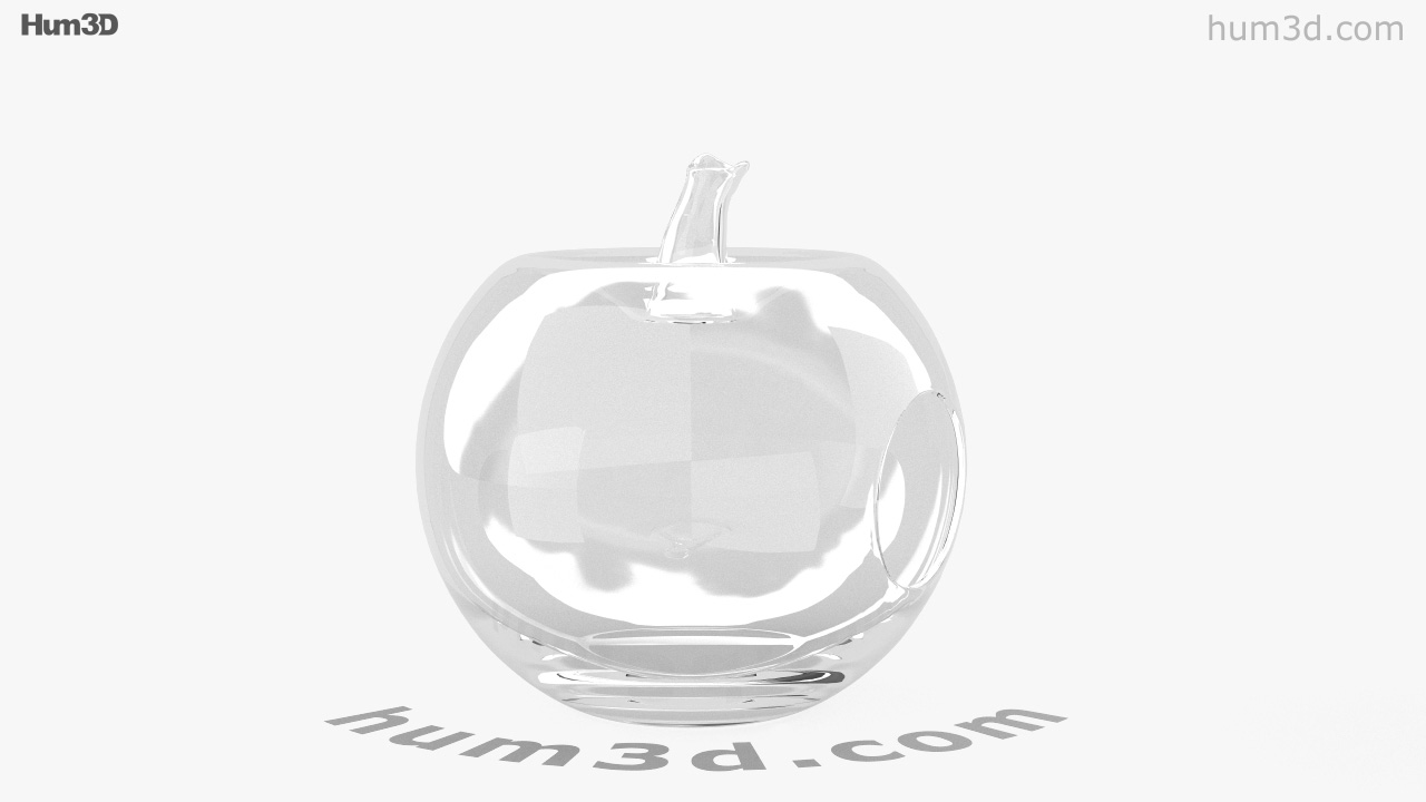 magie infrastructuur versneller 360 view of Pols Potten Apple Glass Fruit Bowl 3D model - Hum3D store