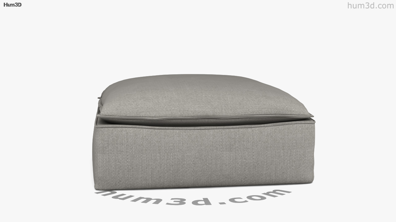 Vista 360 del modelo 3D de Globe West Orlando Slouch Ottoman Tienda Hum3D