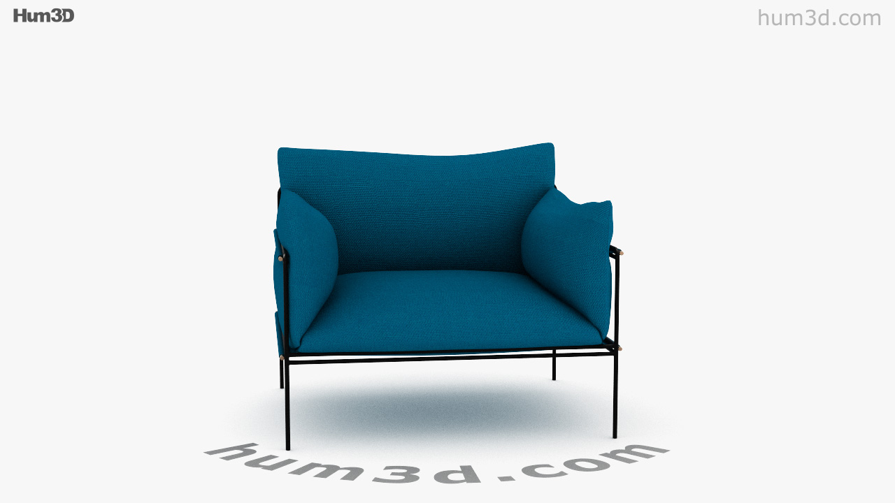 360 view of Paola Lenti Kaba Armchair 3D model Hum3D store