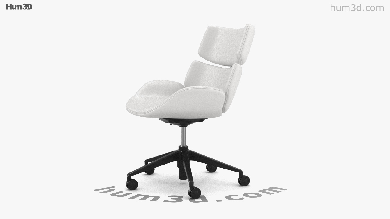 Samenwerken met Aanleg glans 360 view of Roche Bobois Cento Office chair 3D model - Hum3D store
