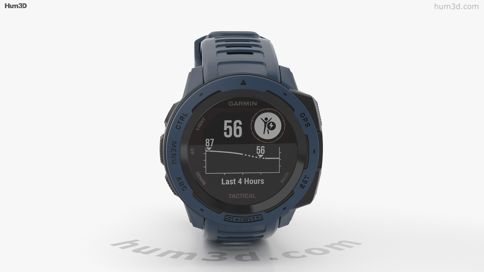 360 view of Garmin Instinct Solar Tidal Blue 3D model - Hum3D store