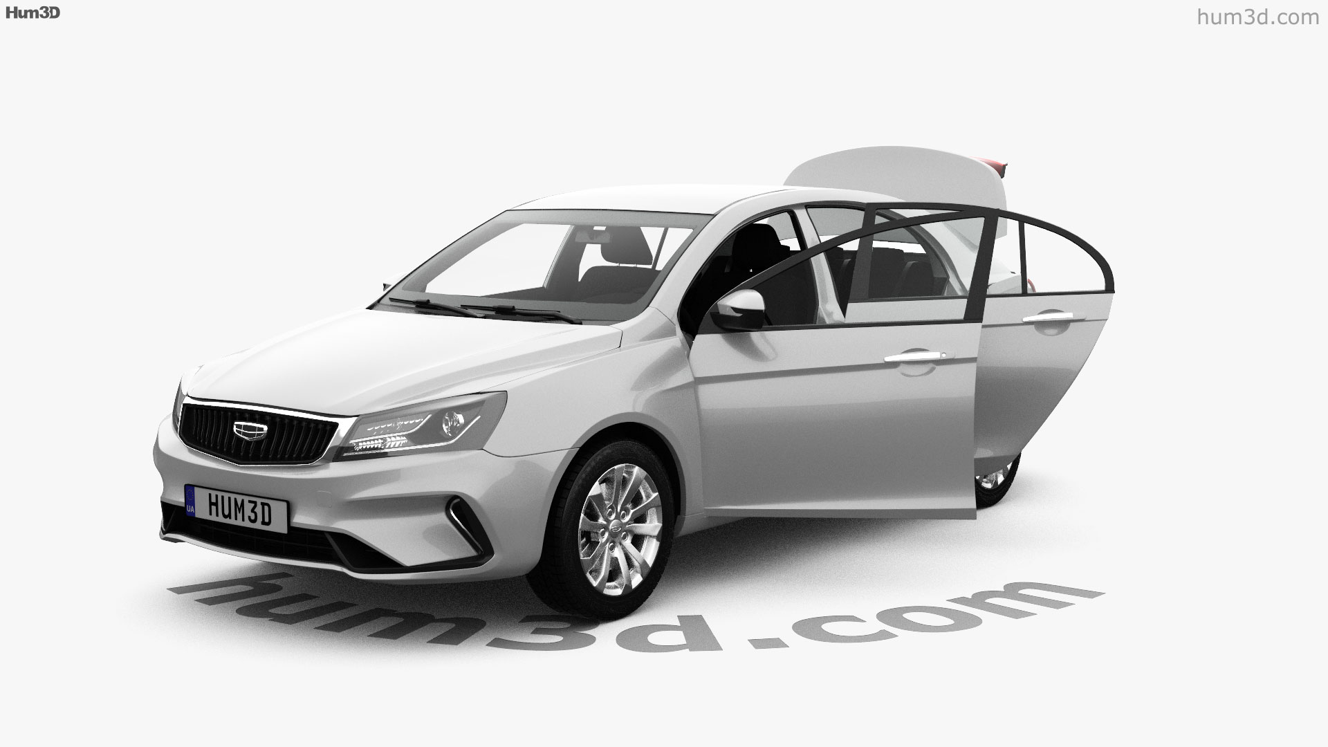 Vue à 360 degrés de Geely Emgrand Up Comfort avec Intérieur 2021 Modèle ...