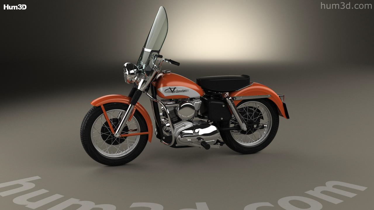 360 view of Harley-Davidson KH Elvis Presley 1956 3D model - Hum3D