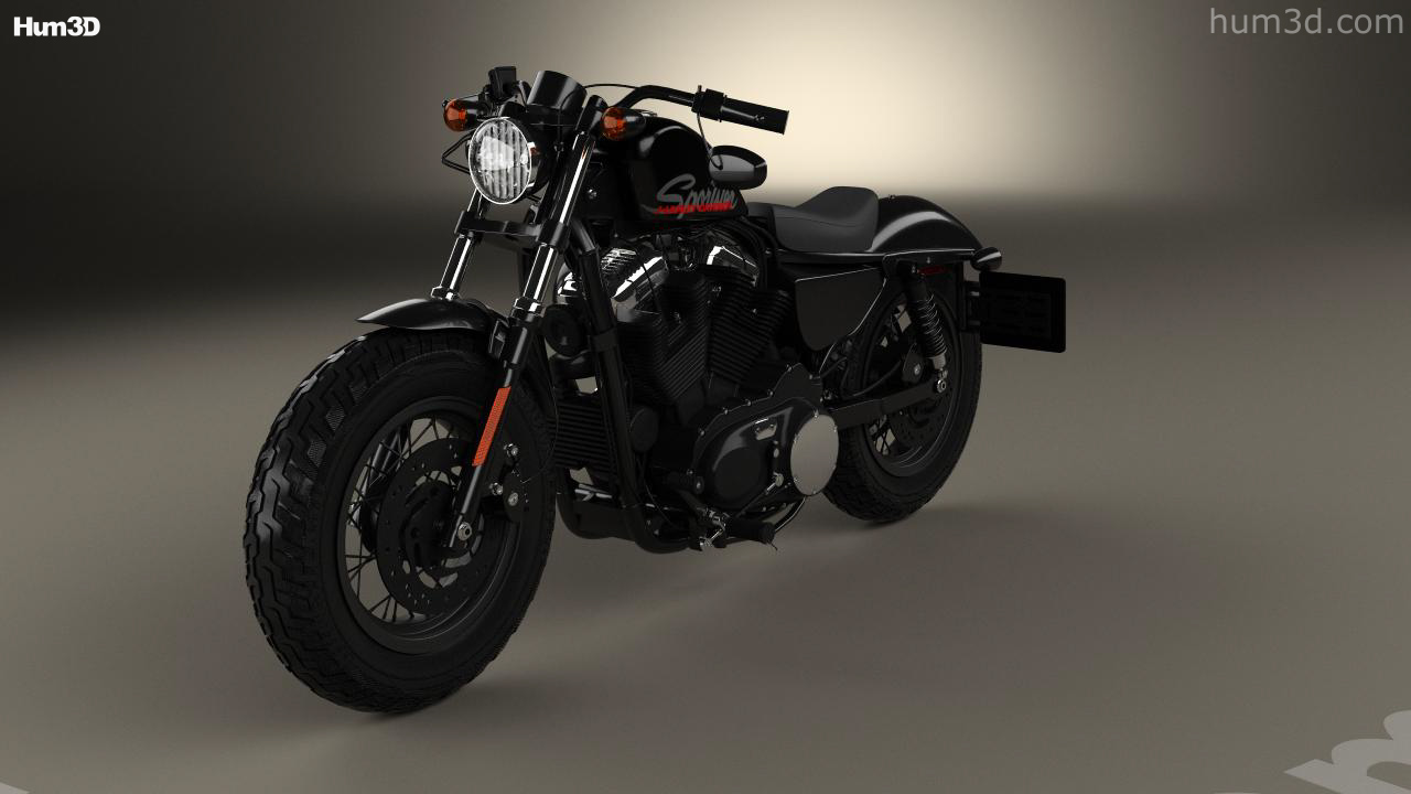 360 View Of Harley Davidson Sportster 1200 Forty Eight 2013 3d Model Hum3d Store