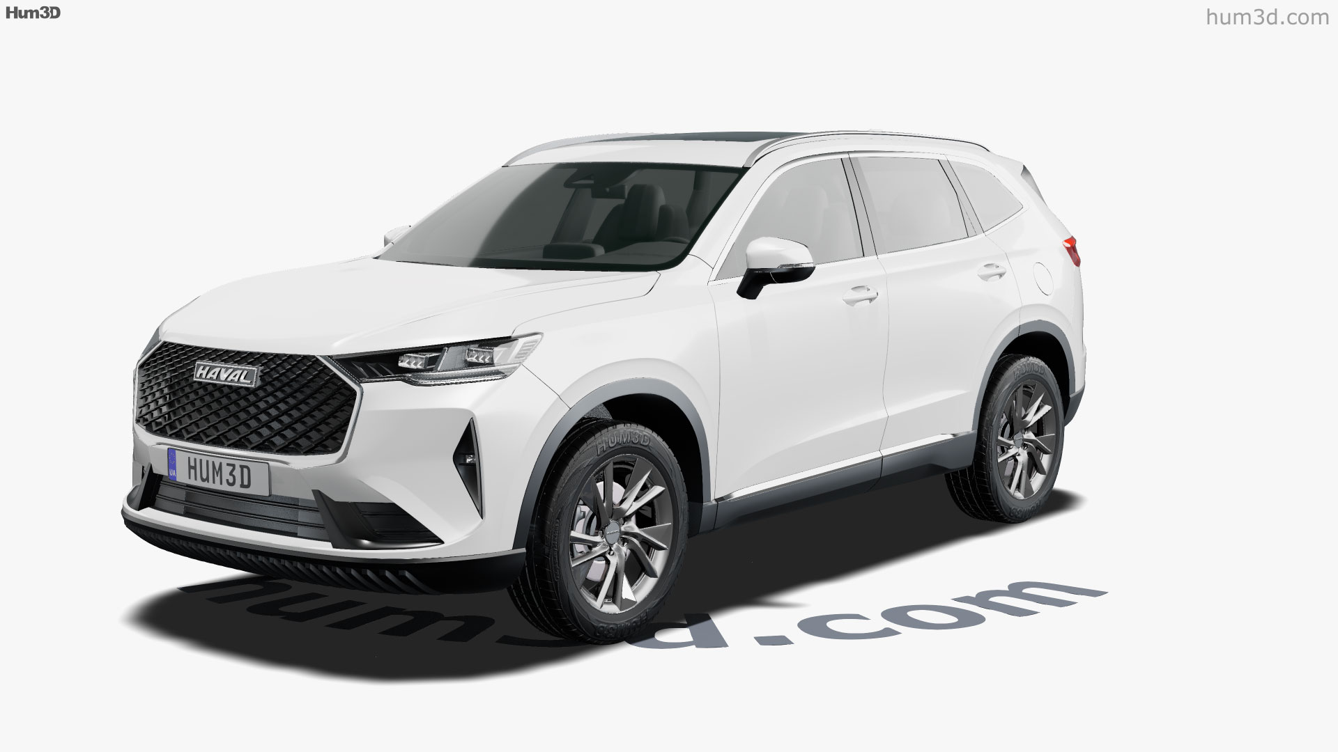 pic Haval H6 Black 360 view of haval h6 2021 3d model